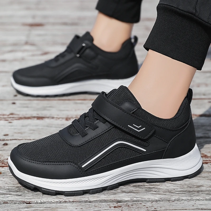 Men's Casual Sports Shoes Anti-slip Soft Bottom Spring New Style 2024 Comfortable Walking Shoes for Middle-Aged And Elderly