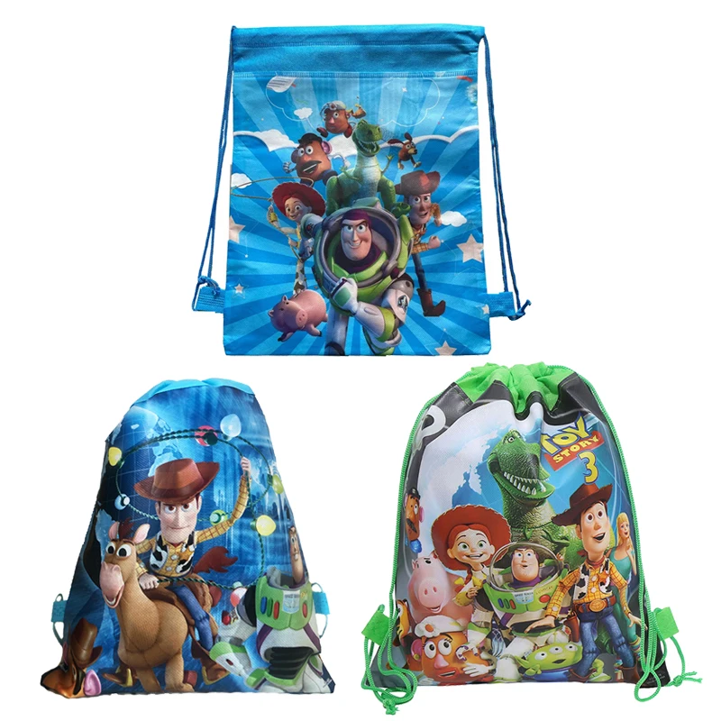 Disney Toy Story Drawstring Bag Travel Storage Package Non-woven Fabrics Drawstring School Backpack Children Birthday Party Gift