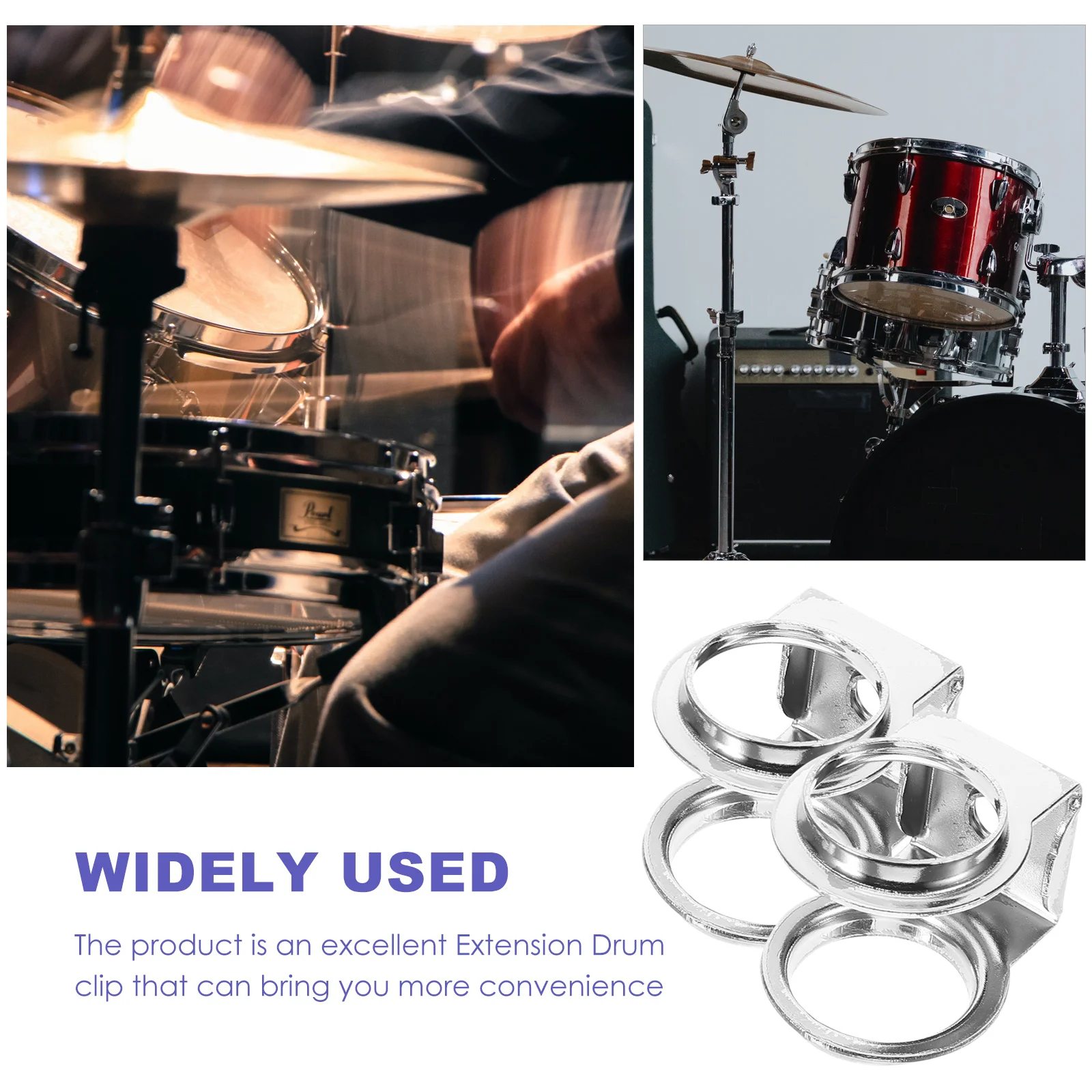 

10 Pcs Clamp Drum Clamps Kit Accessories Mount Bracket Clip Holder for Drums Hardware