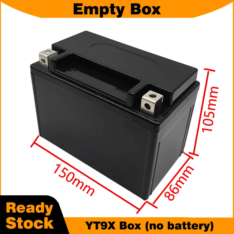YT9X Plastic Box Empty Without Battery Inside for Lithium-Ion Battery Pack Protective Box 12V Plastic Battery Box for Starter