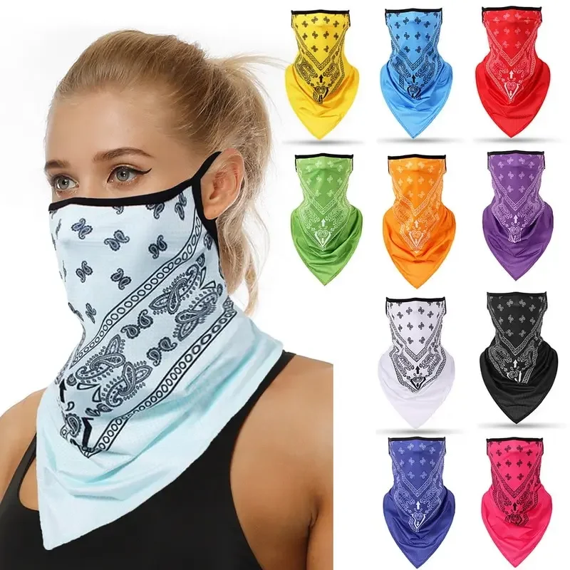 Unisex Breathable Triangle Bandana Half Face Scarf 2021 - Men Women Neck Cover