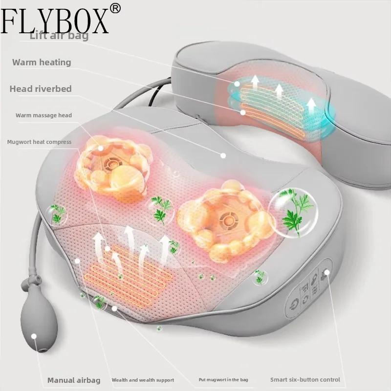 

Massage pillow wholesale custom processing cervical spine lumbar spine neck back kneading airbag hot compress wormwood neck