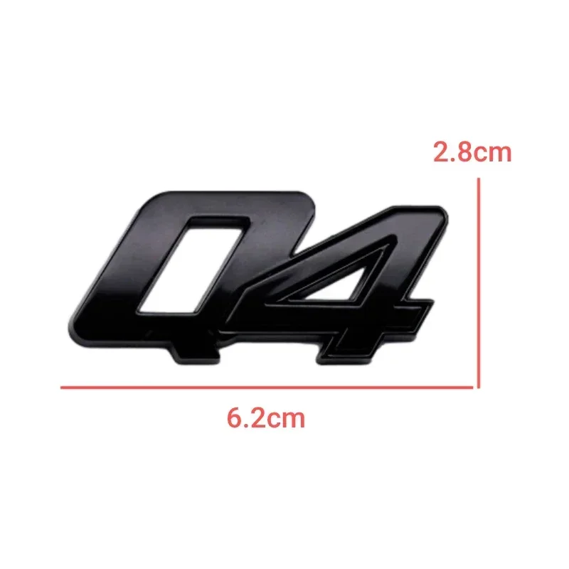 3D ABS Q4 Letters Car Sticker Rear Trunk Tail Emblem Badge Decals for Quattroporte Modena Ghibli Grecale Levante Q4 Accessories