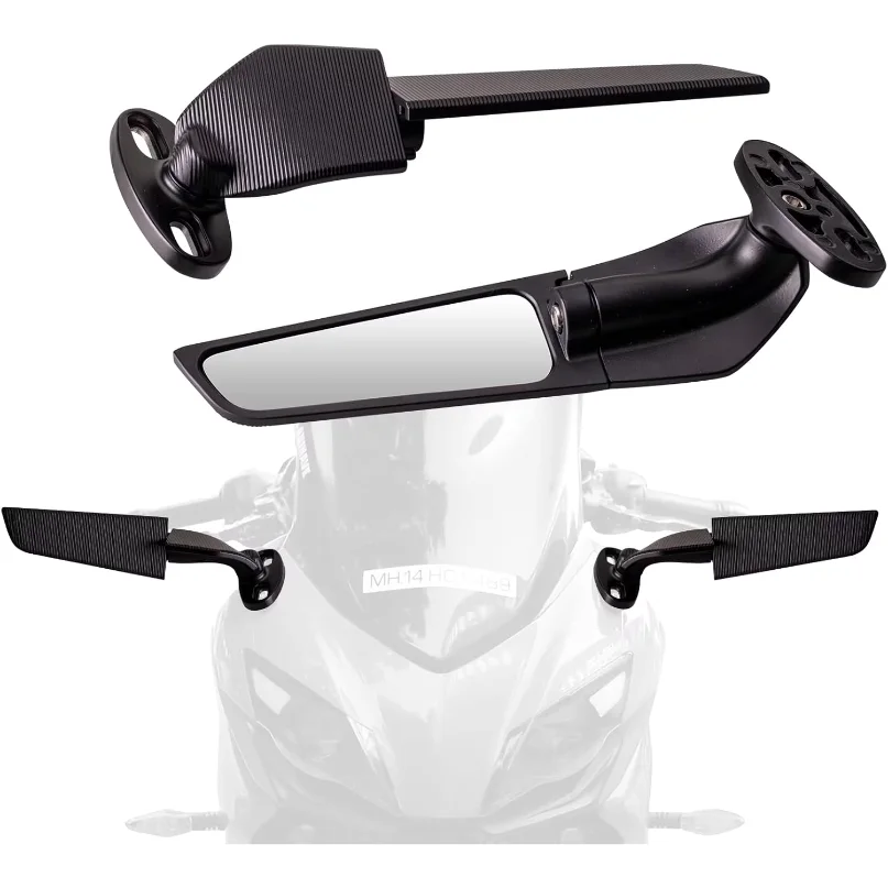 Motorcycle Mirror Modified Wind Wing Adjustable Rotating Rearview Mirror For Ducati Aprilia Honda Suzuki Yamaha Kawasaki BWM KTM