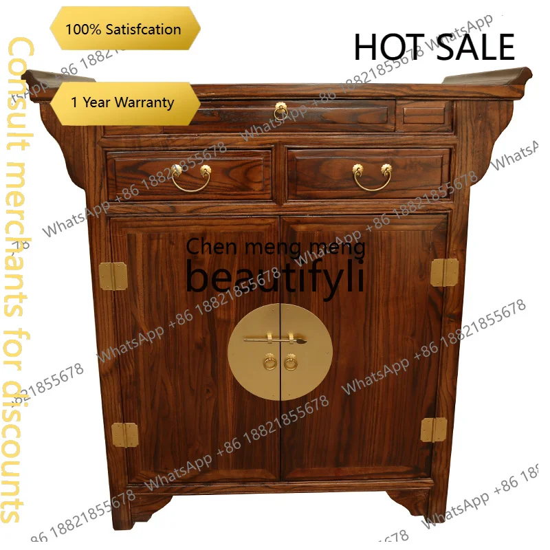 D5556 New Chinese solid wood table incense case table household base heightened tribute table