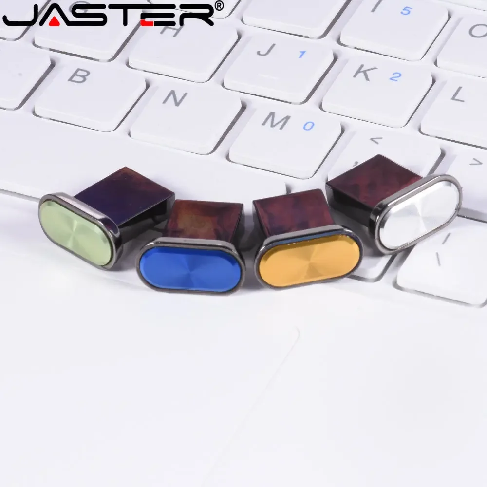 JASTER Mini button blue Multifunction New Metal USB 2.0 Flash Drive Silver U Disk 32GB 64GB Memory Stick Business TYPE-C Gift