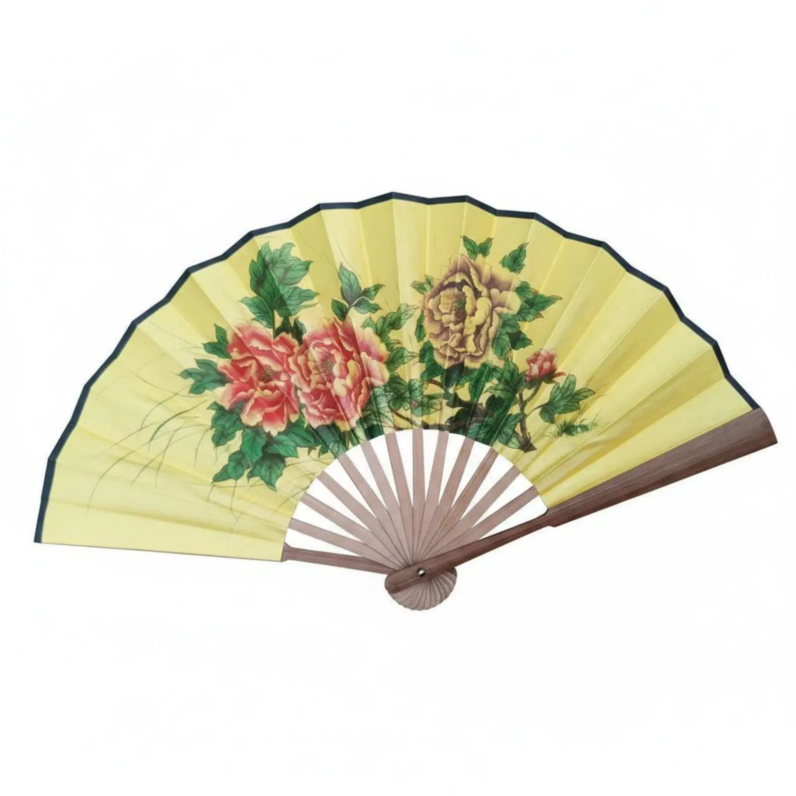Opera Fan Performance Use Dance Fan Decorative Floral Print for Costume Wear