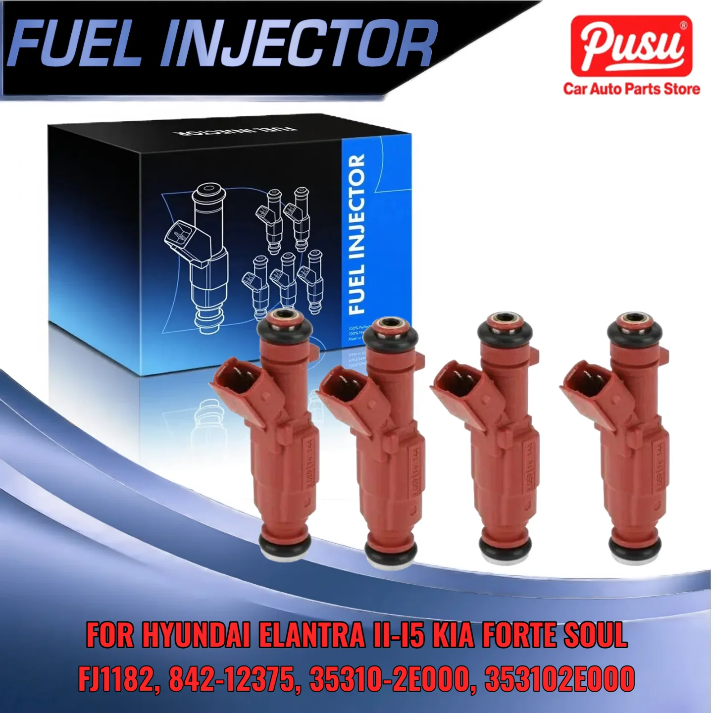 

4Pcs Auto Injectors For Kia Soul For Hyundai Elantra L4 Engine 353102E000 84212375