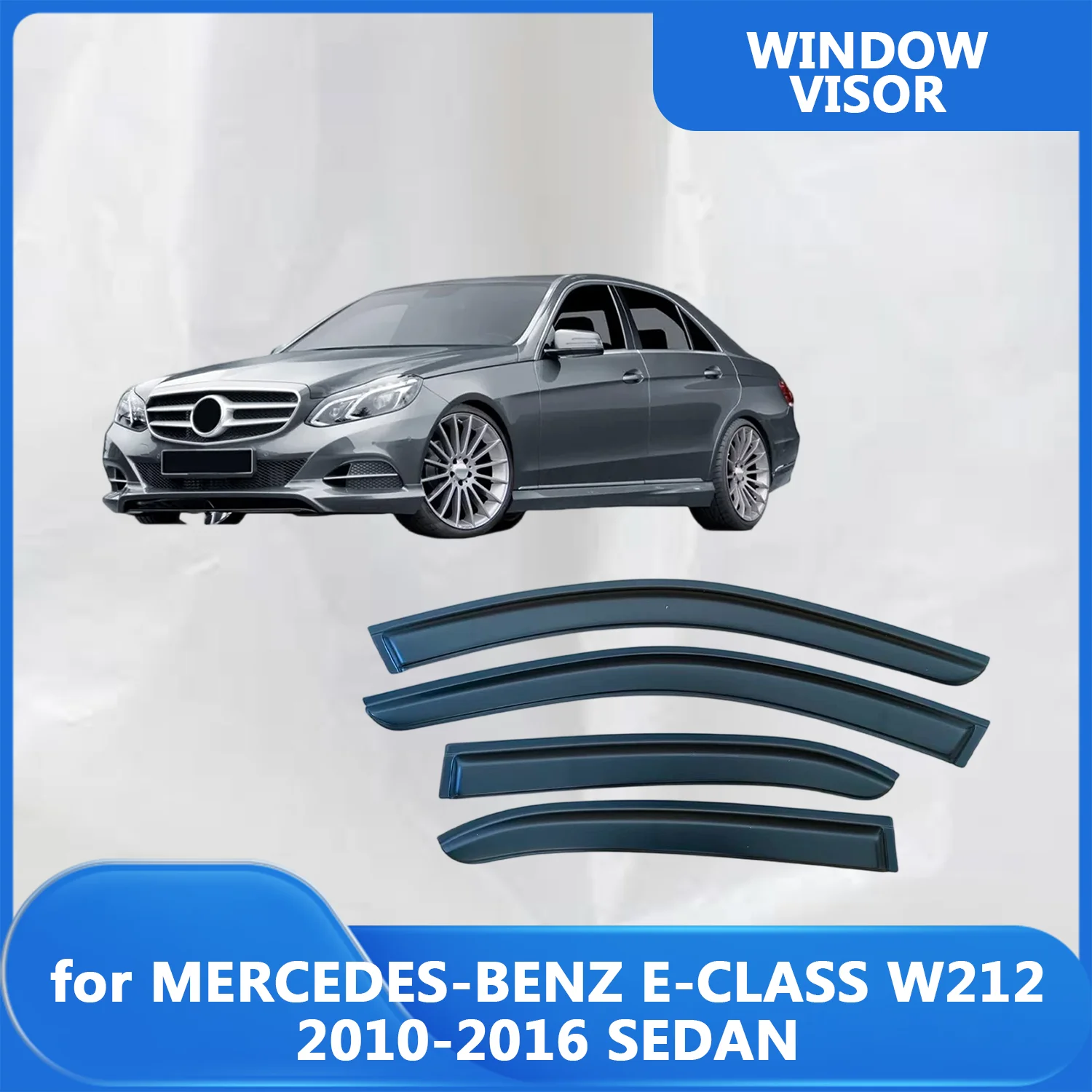 

Window Visor for MERCEDESBENZ E-CLASS W212 Sedan 2010-2016 Wind Deflectors Rain Guards Door Visor Vent Shades Exterior Parts