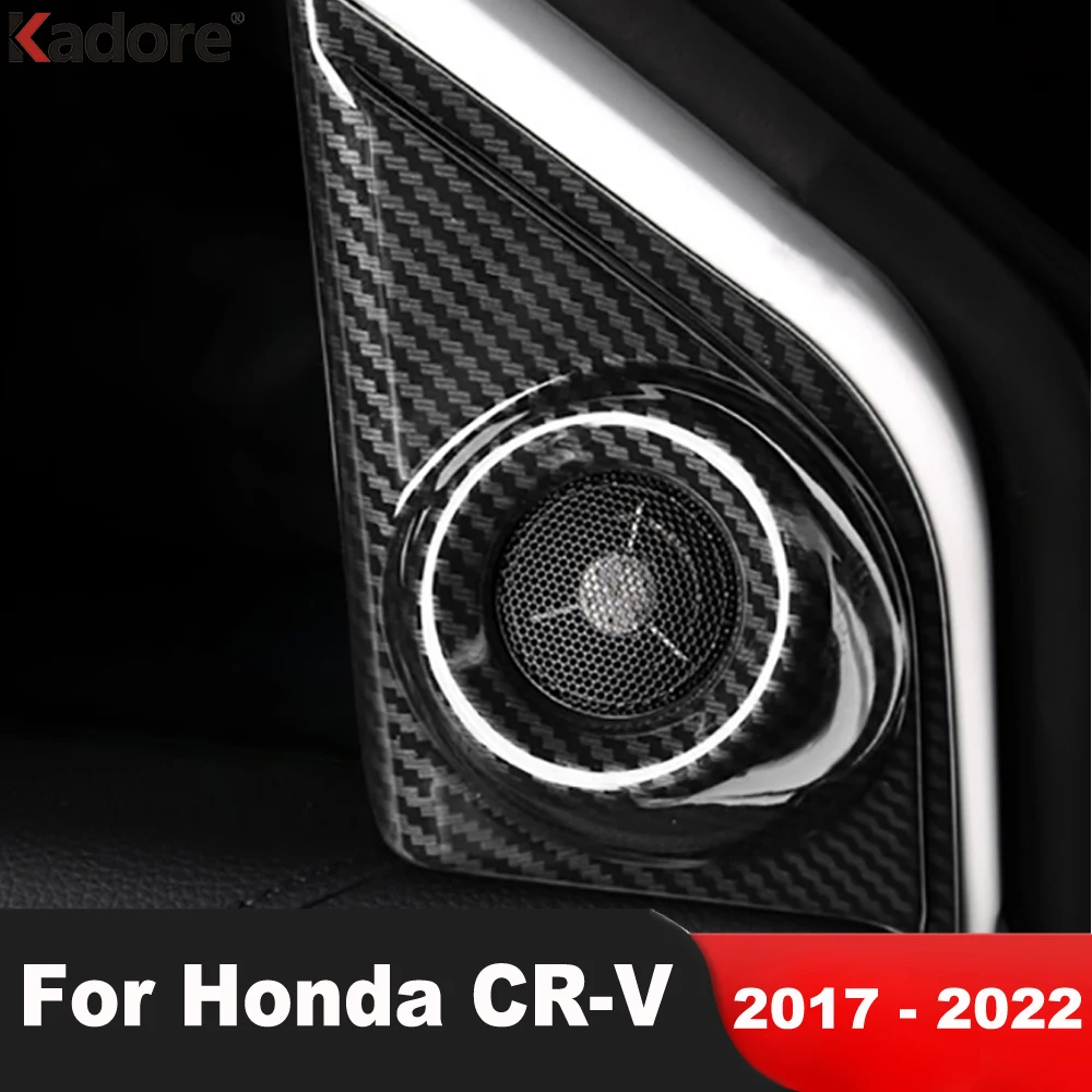 

Car Front Inner Door A Pillar Speaker Cover Trim For Honda CRV CR-V 2017-2019 2020 2021 2022 Carbon Fiber Interior Accessories