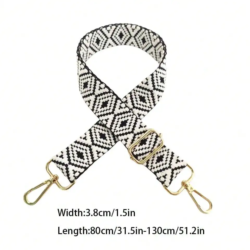 1 قطعة حقيبة كروسبودي حزام الكتف نمط العرقية حزام الكتف قابل للتعديل البوهيمي حقيبة استبدال حزام حقيبة قابلة للإزالة #6