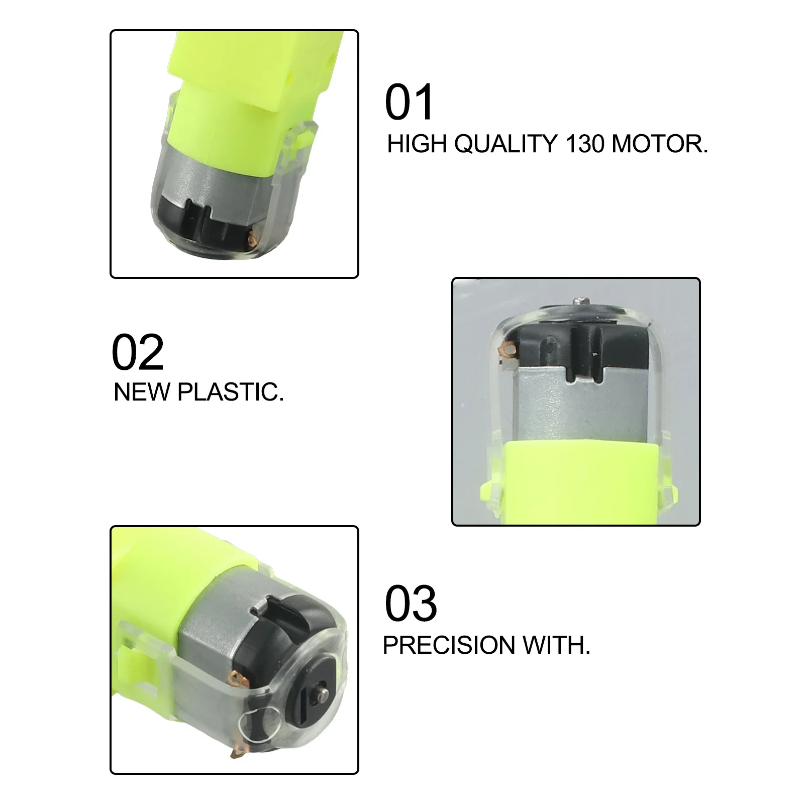 Efficient Dual Axis Gear Motor for Ardu Motor Robot Car Low Noise & Compact Design Suitable for Science and Education