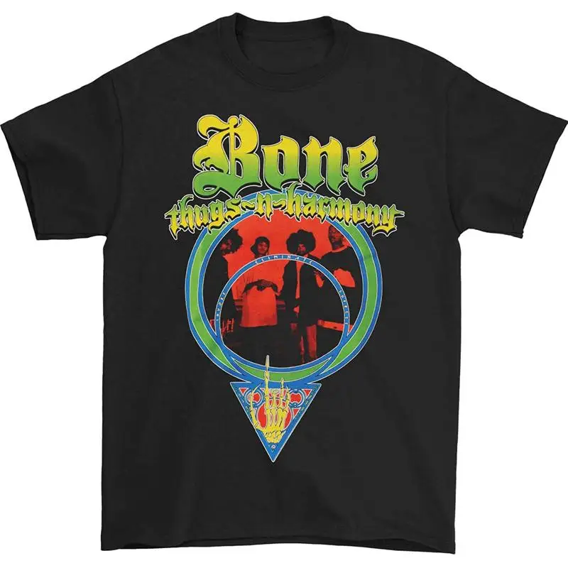 Аутентичная облегающая футболка BONE THUGS N HARMONY I E S, черная, НОВАЯ