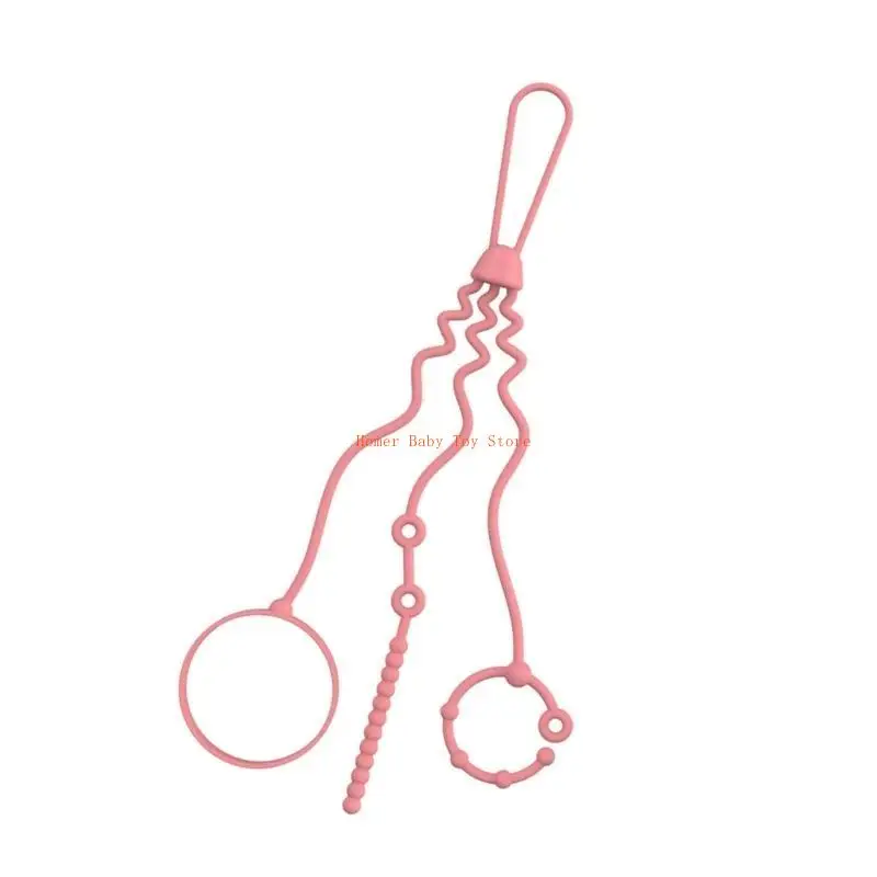 J0PF أحزمة سيليكون قابلة للتمدد لمقاعد السيارة وحزام عربة التسوق لملحقات الأطفال للكراسي العالية واستخدام السفر #5