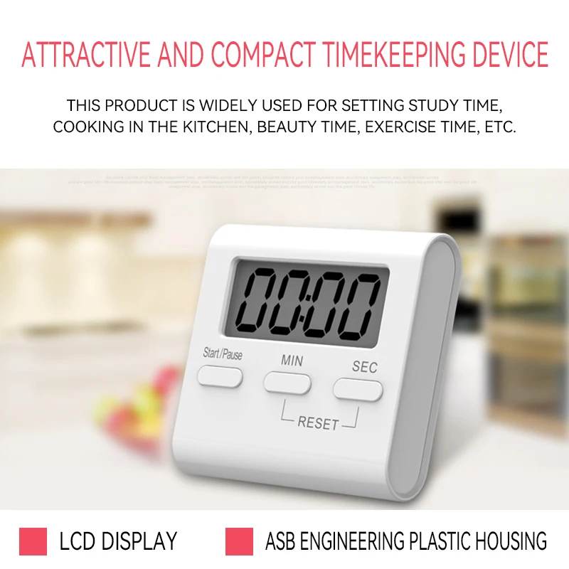Digital Kitchen Cooking Timer LCD Digital Manual Countdown Timer Mechanical Digital Kitchen Timer Magnetic Kitchen Gadgets