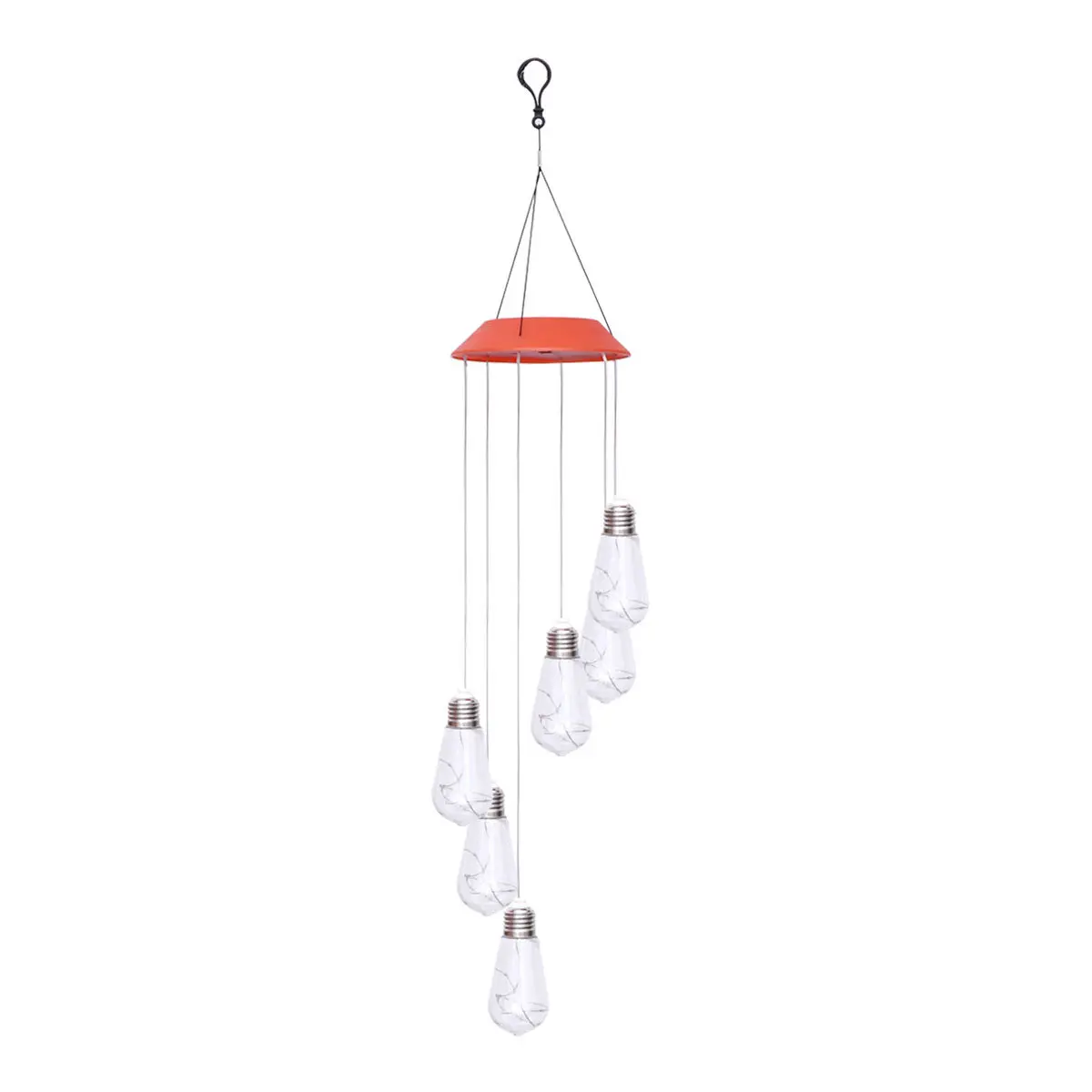 Solar Wind Chime Light with Tubular Color Changing LED Bulb Automatic Night Sensor Outdoor Garden Patio Deck Roof Hanging