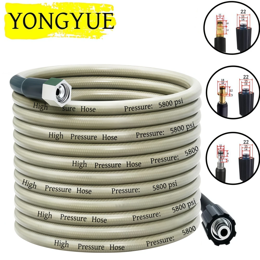 5-20m High Pressure Washer Hose 5800psi Car Washer Hose Water Cleaning Extension Hose for Karcher Bosch Patriot Nilfisk Huter