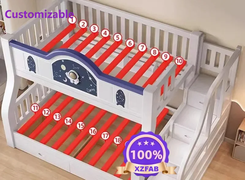 Factory Direct 2026 Postmodern Full solid wood bunk beds Adult bunk beds