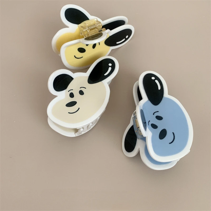 DuoShang Cute Cartoon Animal Dog Acetate Hair Claw Light Luxury Eco-friendly Animal Claw Clip for Women Girls Hair Accessories