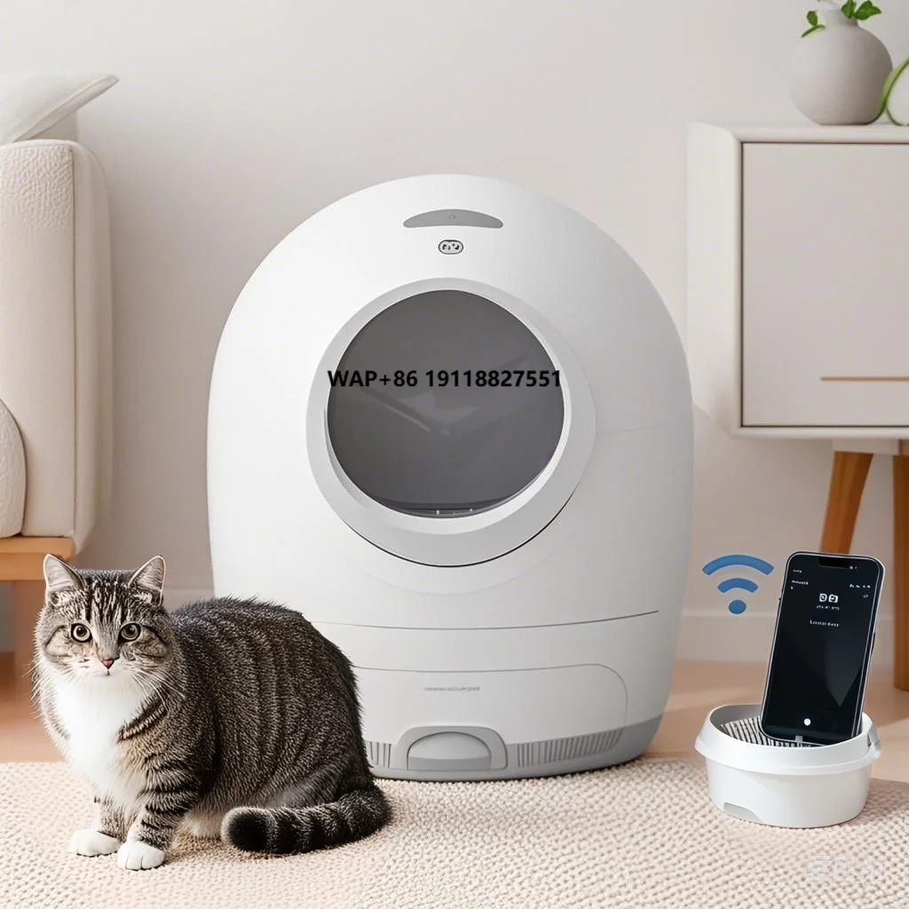 

Durable PP Plastic Smart Cat Box with Automatic UV Sterilization Splash-Free Scooping Toilet for Cat Cleaning
