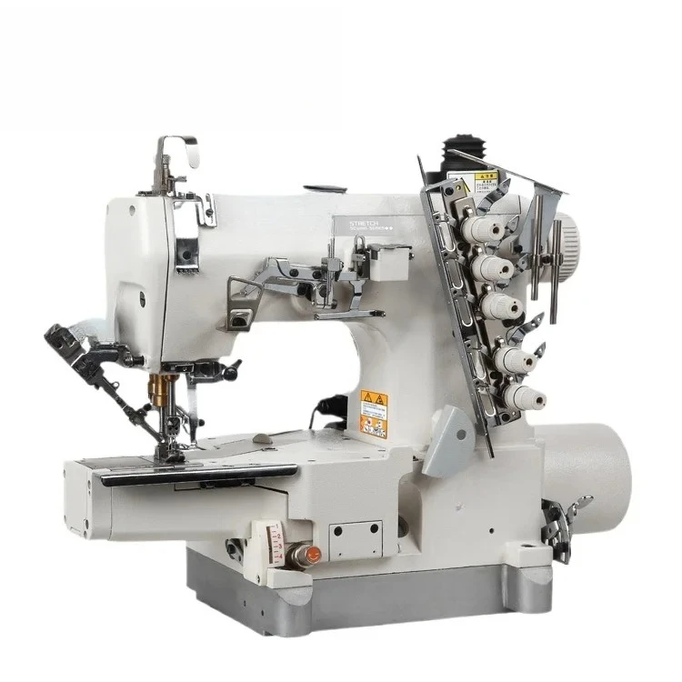 600 Automatic thread cutting small square head interlock sewing machine, three-needle five-thread interlock sewing machine