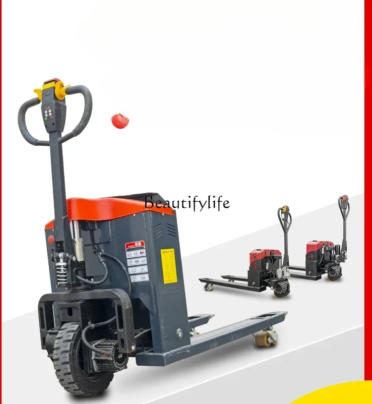 Full Electric off-Road Forklift Trailer Hydraulic Handling Mop Tray Semi-Electric Loader