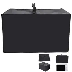 Microwave Cover Black Polyester Oven Waterproof Dust Cover Dustproof Electric Appliance Kitchen Gadgets Protector for Home