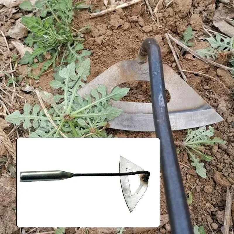 1pc, All-steel Hardened Hollow Hoe, Handheld Weeding Rake, Planting Vegetable Farm Garden Agriculture Tool Weeding Accessories