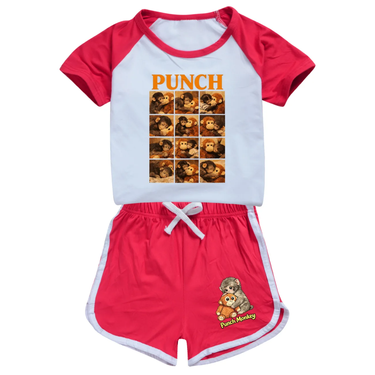 Punch Monkey  Anime Kids T-Shirts Manon Print Tee Cute Cartoon Shorts Fashion Pajamas Summer Best Gifts for Boys And Girls