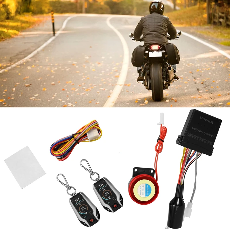 

Universal 2-Way Motorcycle Alarm Device Anti-theft System Scooter Burglary Vibration Alarm Remote Engine Start For Honda/Suzuki