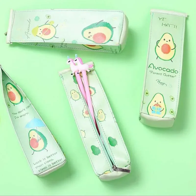 Cute Cartoon Pencil Case Students Simple Pen Box Large Capacity Pencil Box Pencil Bag Color Random 1PCS