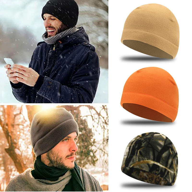 

2022 Autumn Winter Fleece Beanies Hat Outdoor Cycling Skiing Hiking Men's Caps Ear Warmer Windproof Winter Camping Climbing Cap