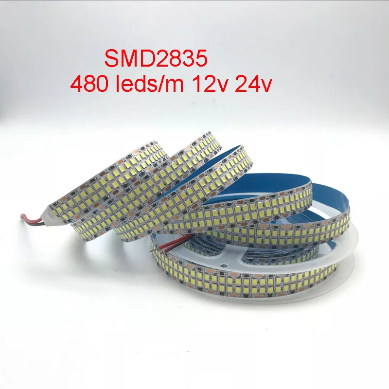 5m Super Bright 12V 24V Double Row LED Strip 35w/m 624 LEDS/m 480 LEDs/m 240leds 3000k 4000k 6000k Flexible LED Tape IP67 IP30