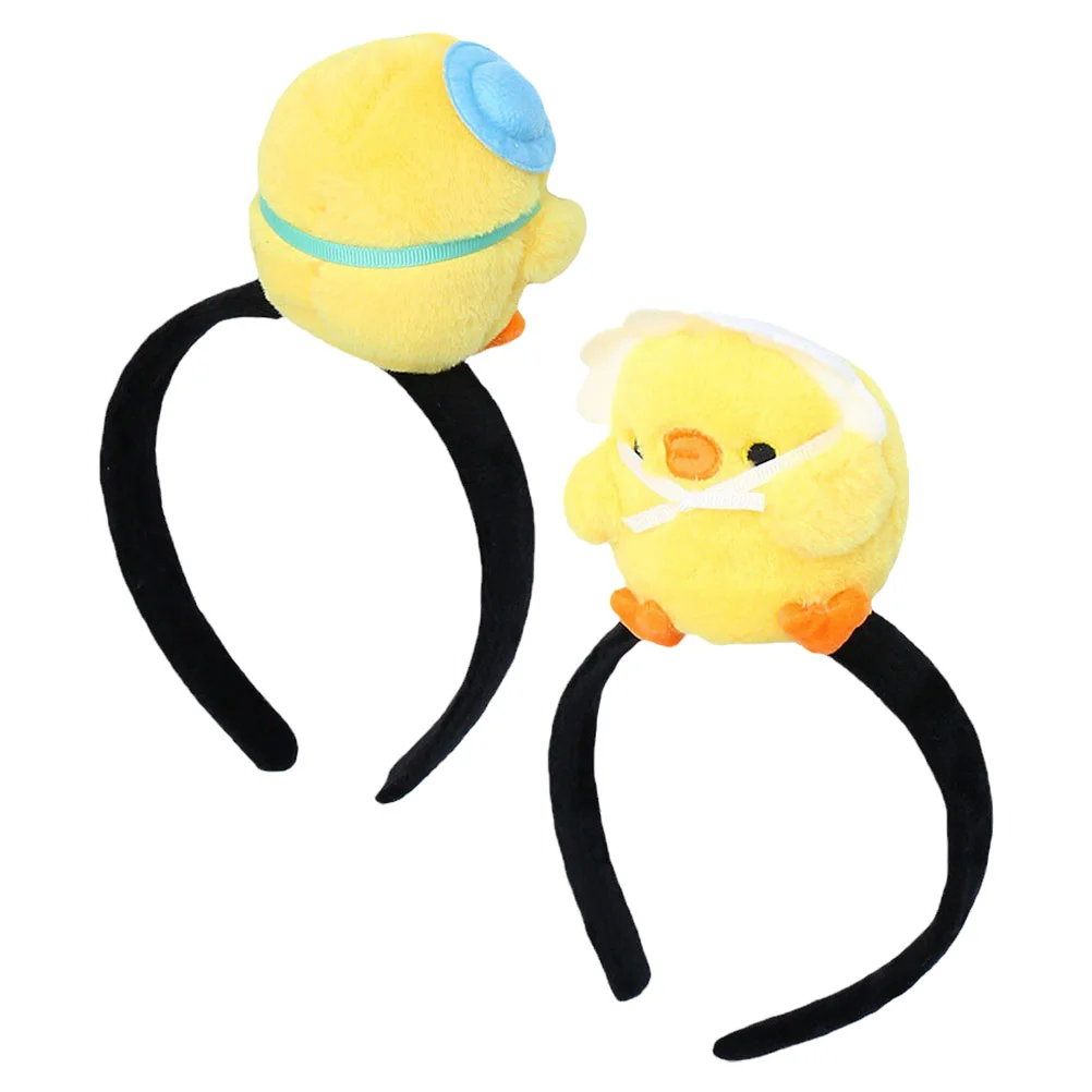 2 Pcs Headband Chick Photo Props for Booth Cosplay Cartoon Animal Headbands Headdress