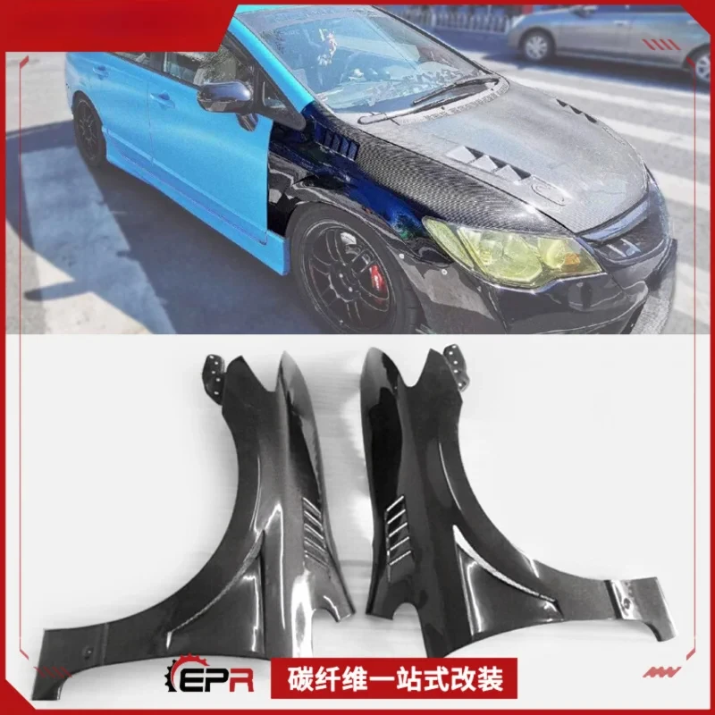 

Для Honda Civic FD2 углеродное волокно JS RACING стиль переднего крыла аксессуар
