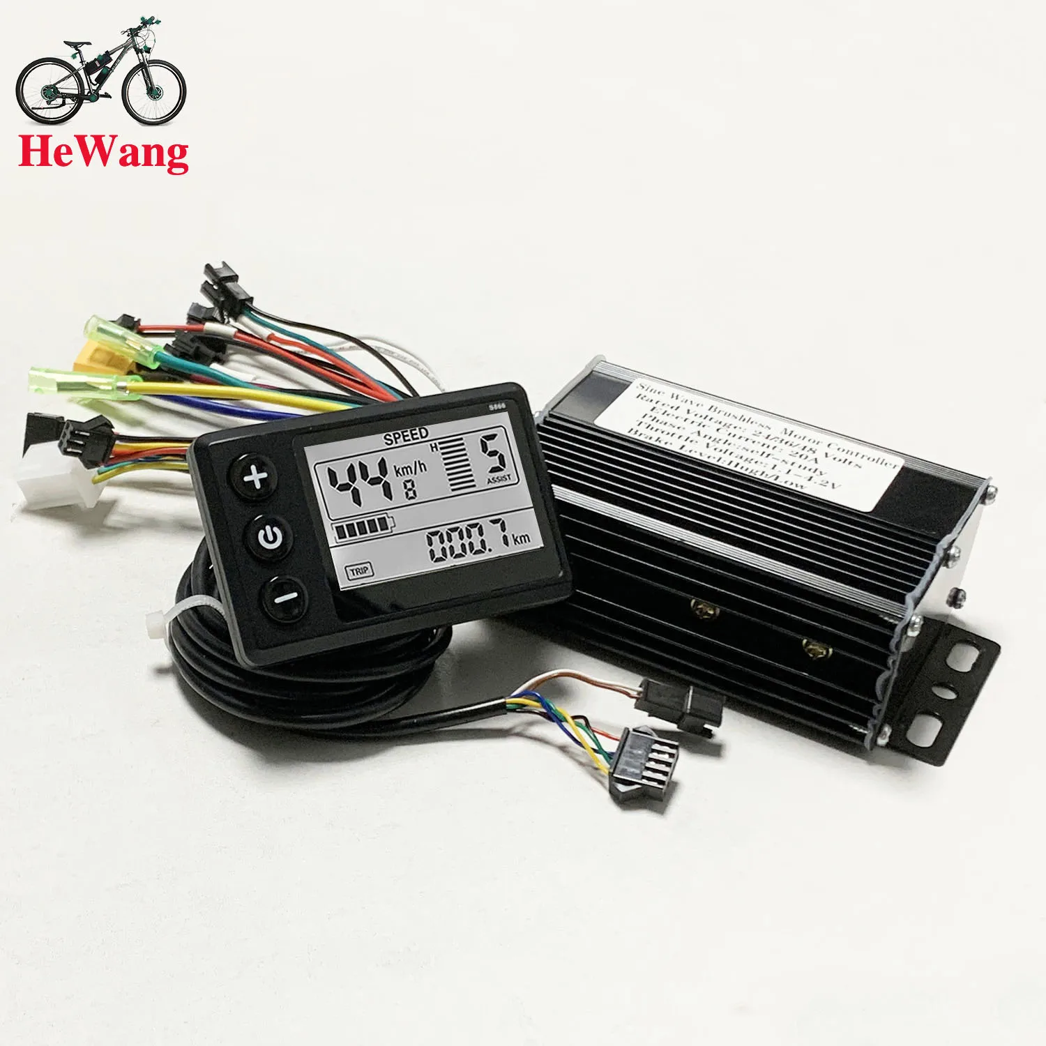 AliExpress NONE 24V 36V 48V 20A 350W 500W E-bike DC Brushless motor sine wave 3-mode controller with 5+2pin S866 LCD Display set for e-scooter