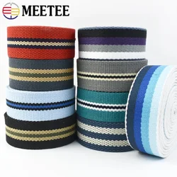 2/5M Meetee fettuccia in cotone 38mm cinturino per borse con manico nastro per zaino da metri tela treccia di Nylon accessorio per nastro da cucito per bagagli