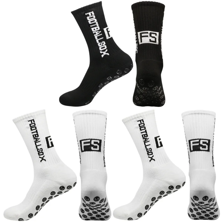 

1/3pairs Non Slip Breathable Socks Towel Bottom For Men Women Football Soccer