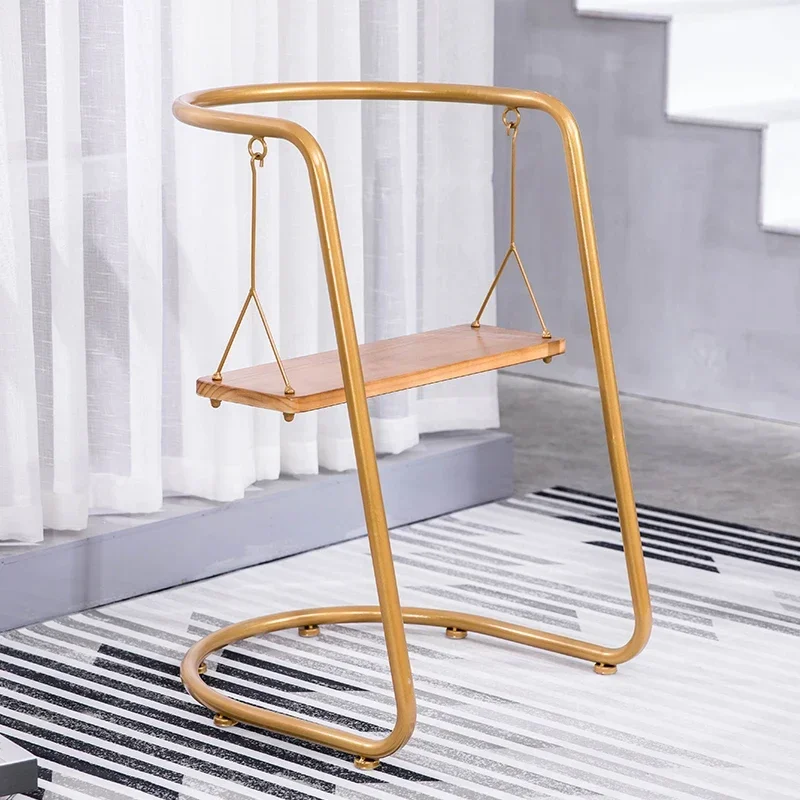 Nordic Living Room Chair Home Iron Swing Art Personality Rocking Chair Wrought Iron Single COFFEE Tea Shop Living Room Chairs