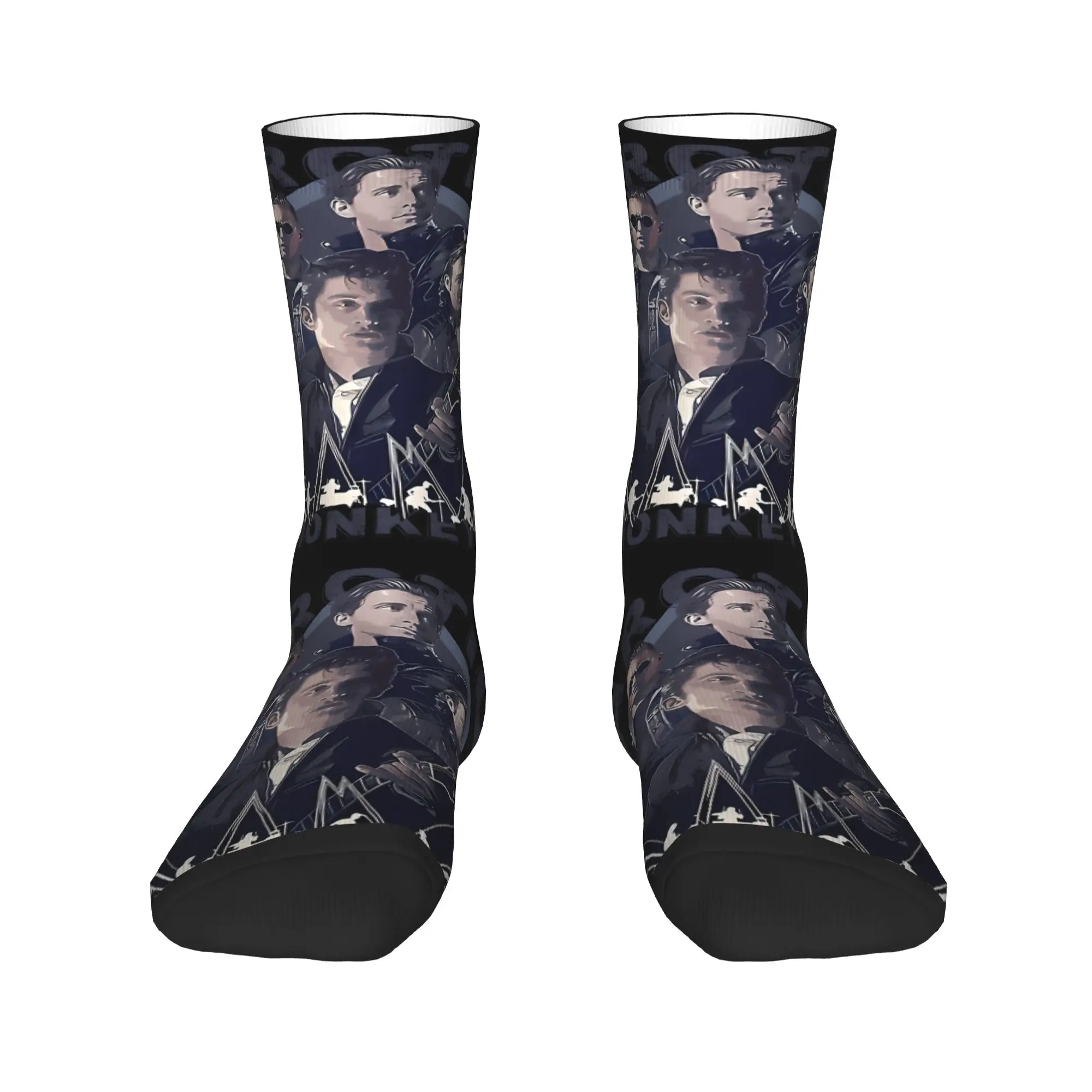1 Pair Hip Hop Vintage Geometric Graphic Rock Band Crazy Men's Socks Unisex Do I Wanna Know Printed Novelty Happy Sock Gift
