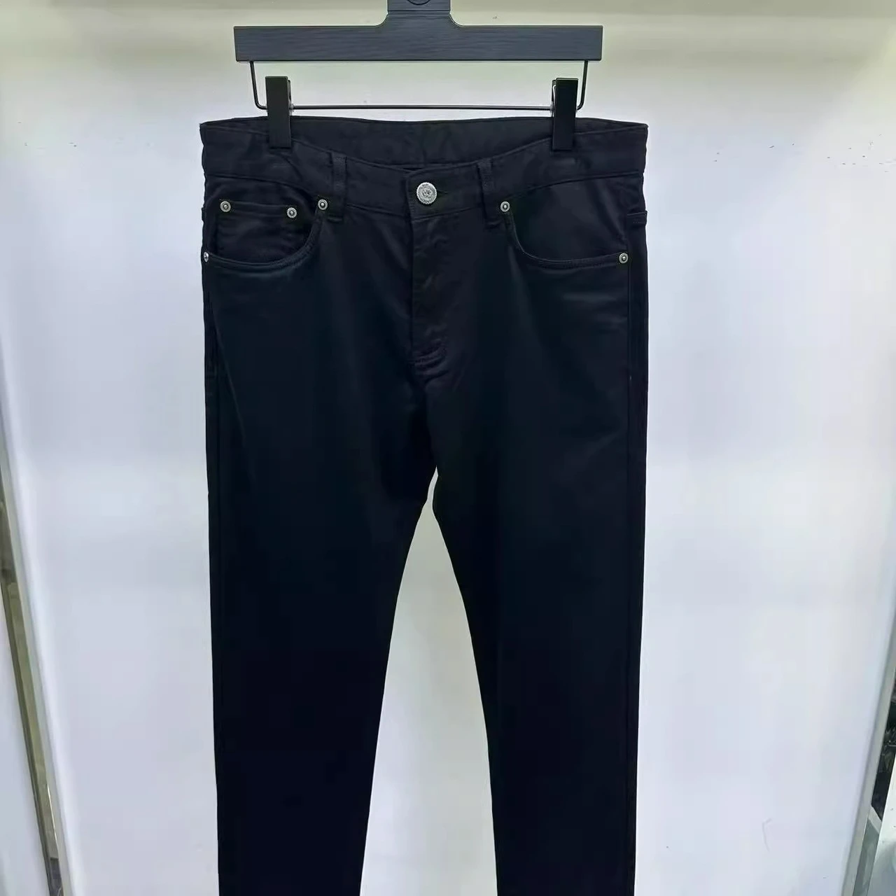 ملابس رجالية إيطالية من BC لخريف وشتاء موضة جديدة جينز مستقيم غير رسمي للرجال بنطال متعدد الاستخدامات بنمط المال القديم