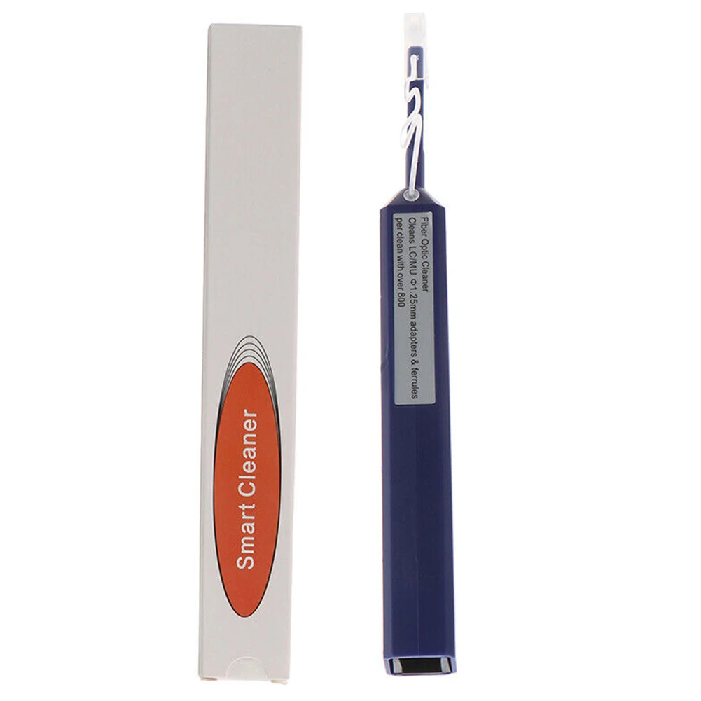 1.25mm Fiber Optic Cleaning Tool for LC MU Ferrule End Face with Click Activation and 800 Cycle Reusable Design