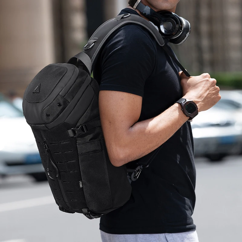 Bolsa de ombro de grande capacidade masculina, bolsa crossbody de estilingue impermeável mensageiro de viagem curta, bolsa de peito de qualidade nova moda