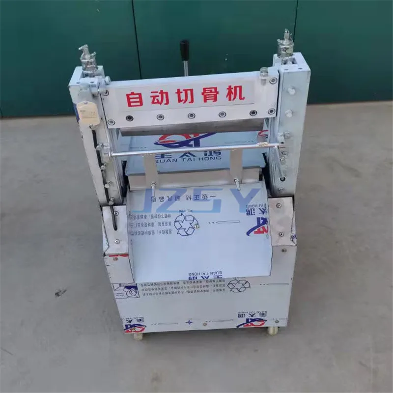 2022 الصناعية التلقائي قطع العظام القاطع اللحوم المجمدة لحم الخنزير آلة تقطيع خنزير Trotter معدات القطع متعددة الوظائف