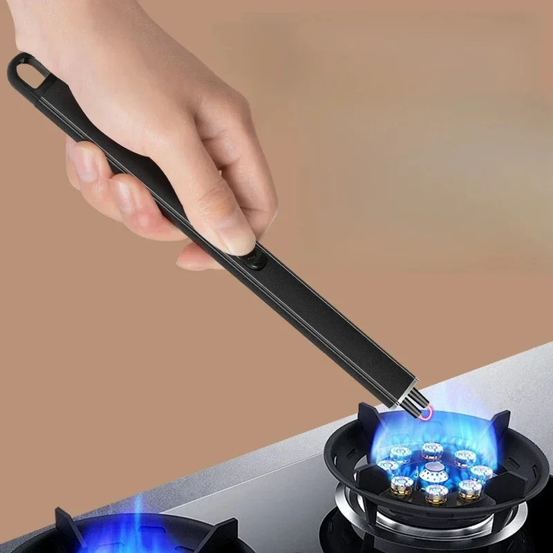 

Hot Aroma Candle Gas Stove Kitchen USB Rechargeable Igniter Metal Windproof Pulse Ignition Gun Stick Electronic Outdoor Lighters