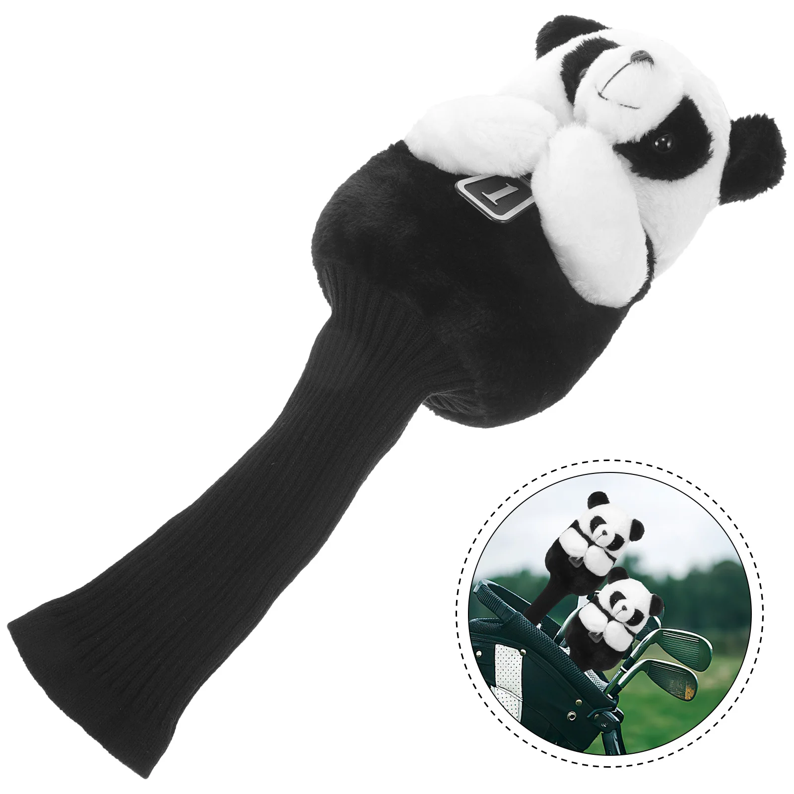 

Premium Panda Shape Golf Club Head Cover Soft Clubs from Scratches Fits Most Drivers Irons Travel Friendly