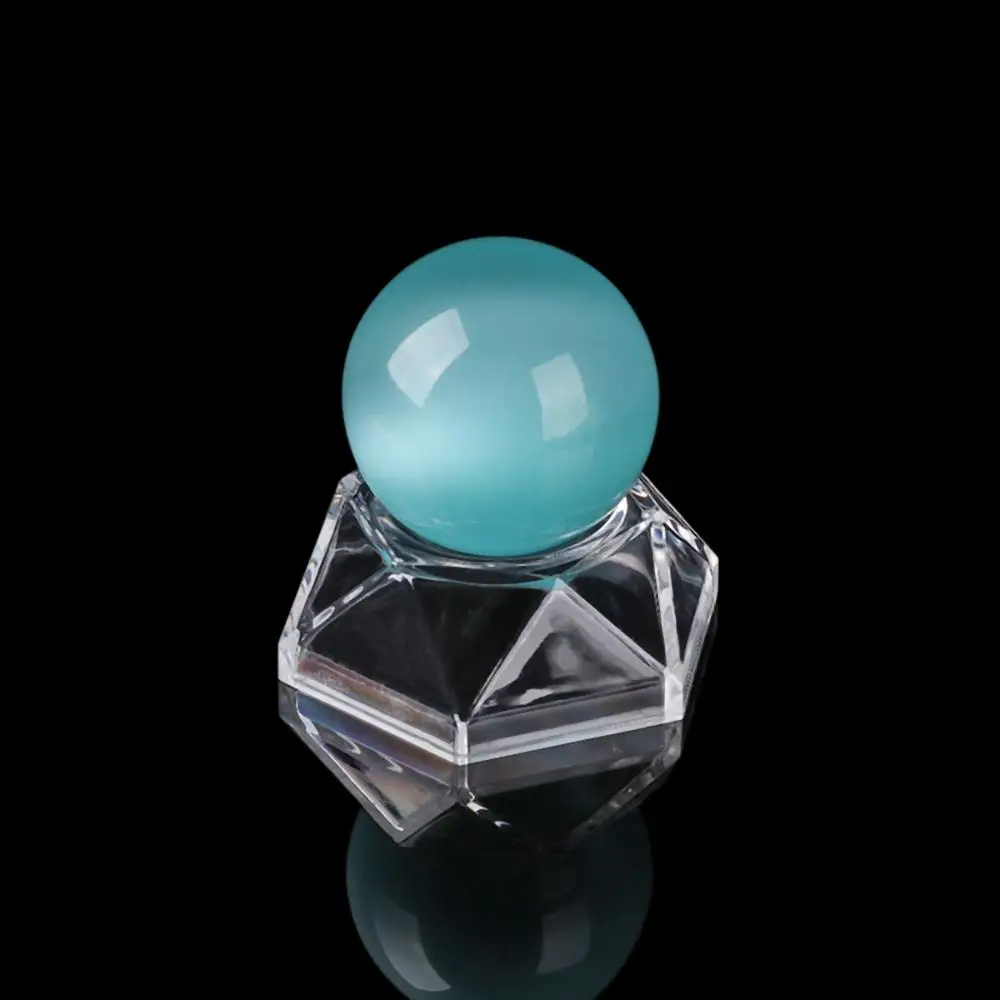 Soccer Volley Ball Glass Quartz Transparent Sphere Holder Pedestal Display Stand Crystal Ball Base