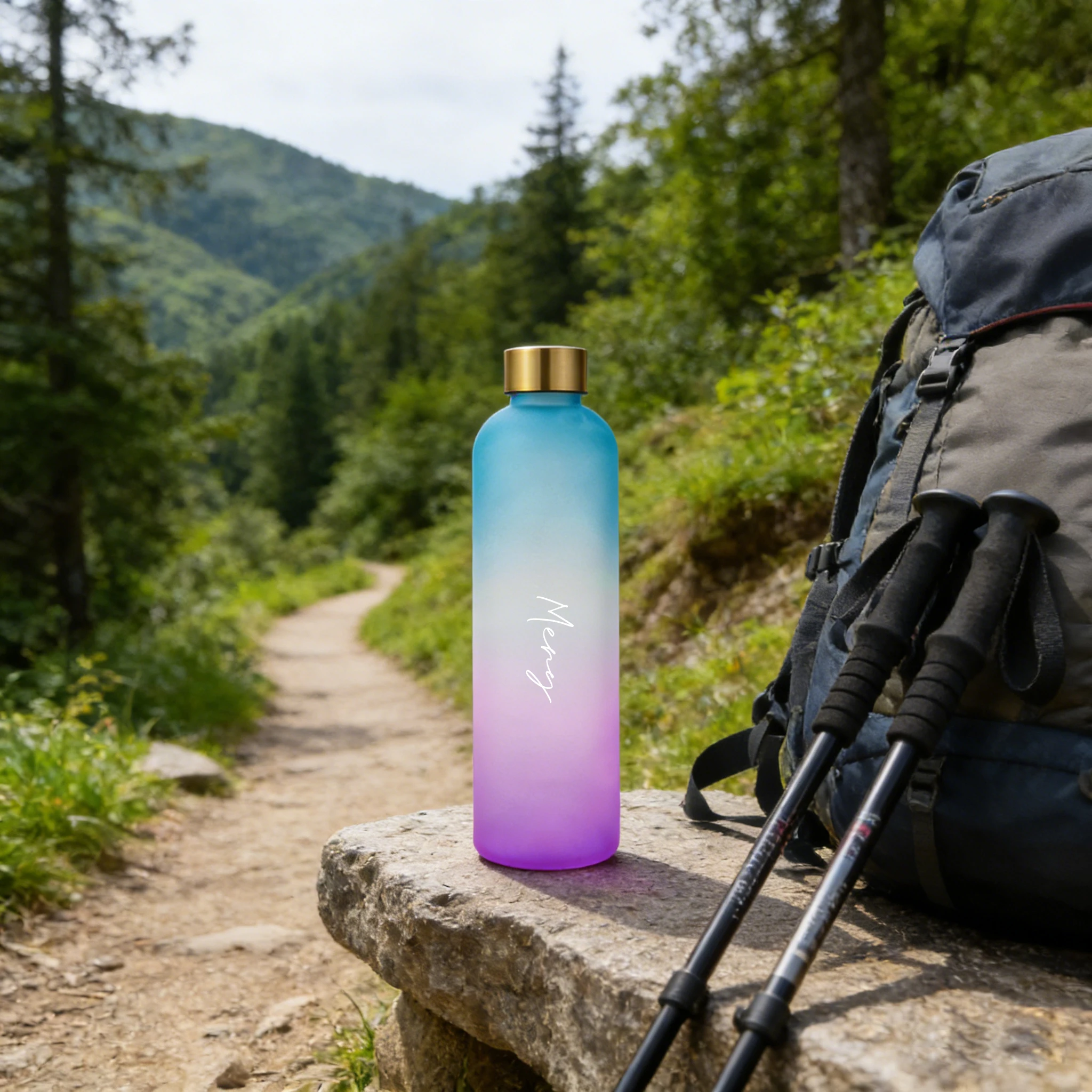 Personalized Custom Water Bottle Frosted Large Capacity Portable Bottle for Picnic Park Outdoor Sports Travel Daily Gift Use