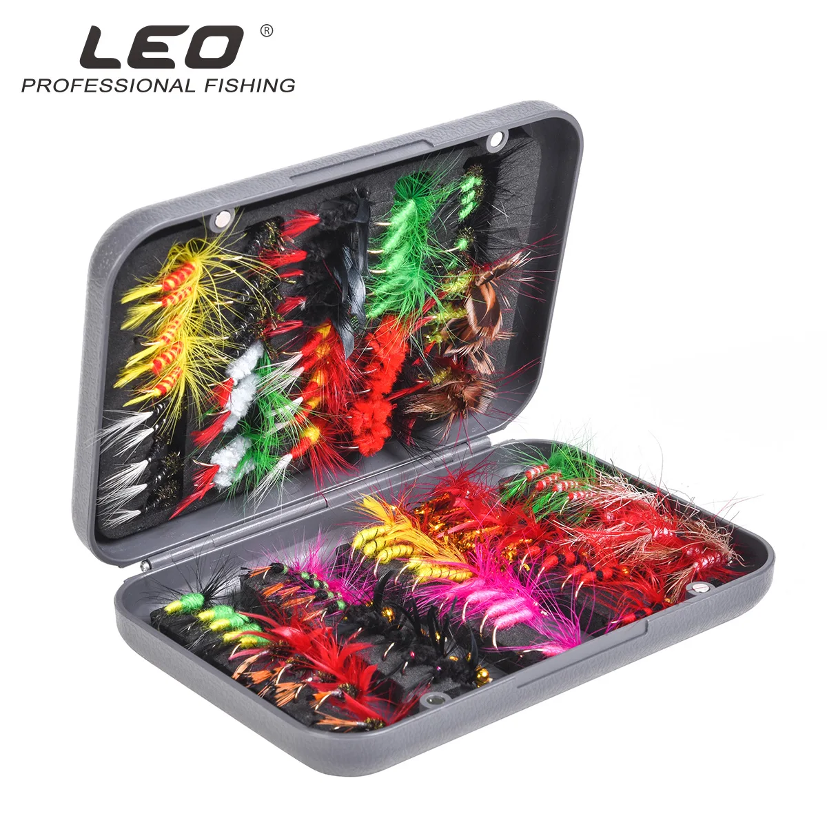 

LEO Multi-Color Mixed Fly Hooks Fly Fishing Imitation Butterfly Bionic Fish Hooks Lure Fishing Fly Fishing Boxed Set Flies