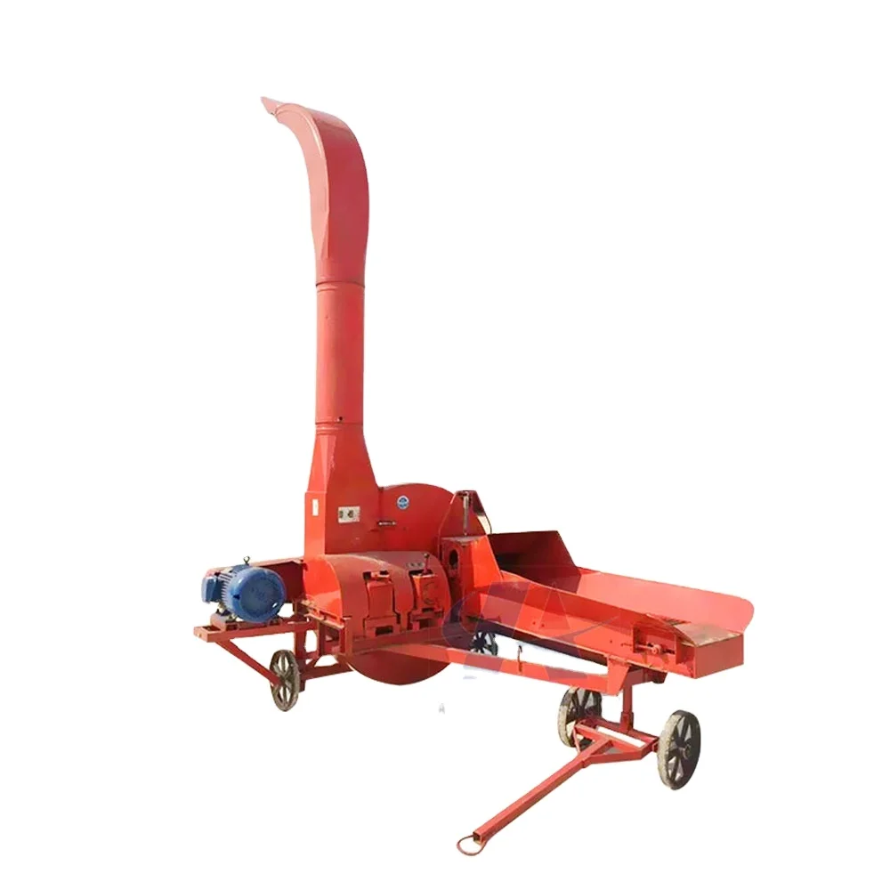 Electric Diesel Corn Rice Grass Stalk Hay Ensilage Chaff Cutter Machine Essential Farm Tool For Animal Forage Fodder Motor